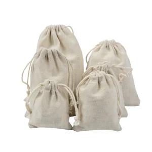 Wholesale Promotion Canvas Drawstring Gift Bag Practical Small Storage Bag Cotton and Linen