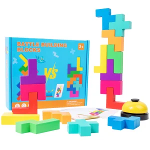 3D Building Blocks Early Education Logic Puzzle Toys Thinking Training Teaching Game Double Person Puzzle Wooden Toys