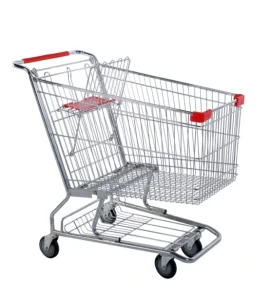 China Factory Custom150L Supermarket Shopping Trolley Cart American Style Hand Trolley