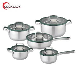 Factory Supply Professional Cooking Pot Set Induction Stainless Steel Cookware