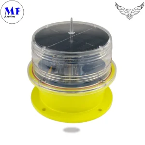 Lanterna Marinha LED de Aviso Aéreo Solar para Farol, Poço de Petróleo Offshore, Sinal Vermelho Verde Amarelo Branco Azul IP66 IP67 IP68 1-3nm 2-6km
