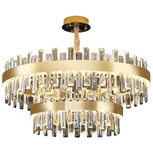 Creative Modern LED Round Big K9 Crystal Chandelier Dining Room Ceiling Light Hotel Restaurant Indoor Home Decorative Lamp Pendant Lighting (ZY-QS-0056)