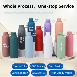 Cross-border American-style Small Mouth Water Bottle 304 Double-layer Stainless Steel Vacuum Thermos Gift Cup 6-12 Hours Thermal Insulation