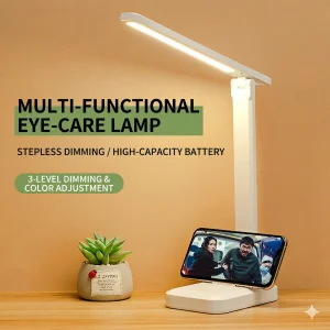 Desk Lamp Reading Light | Smart Adjustable Cordless Flexible Eye-Caring | Simple Design | Professional Customization Supported