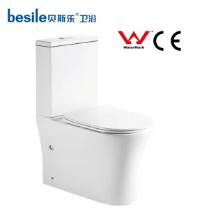 Standard Two Piece Toilet Model Featuring a Round Front Bowl and Highly Efficient Single Flush System