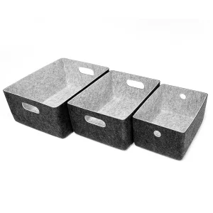 OEM  factory made  3pcs set felt storage bin
