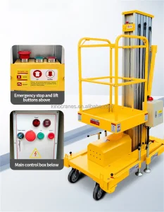 10m Vertical Aluminum Alloy Double Mast Lift for Outdoor Aerial Work