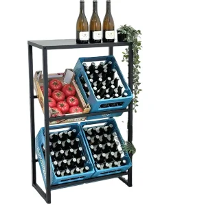 Modern Alloy Steel Wine Rack