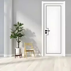 30 X 80'' 5-Panel Shaker Door White Primed Modern Entry Wooden Interior Door MDF Fiberglass for Hollow Core House Solution