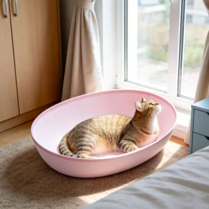 Breathable Felt Cat Bed Oval