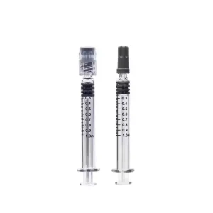 Long Slim Empty Custom Logo Prefilled Sterile Glass Syringe