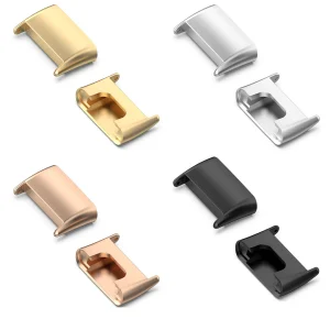 2PCS HUANLONG Fashion Stainless Steel Strap Connector Adapter for Band 7 Pro Smart Watch Lugs Replacement