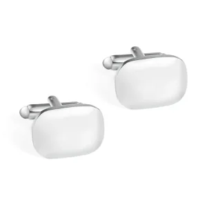 Silver Smooth Metal Cufflinks