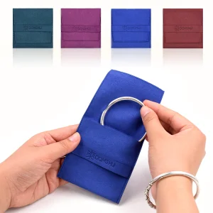 Eastsunshine Hot Sale OEM Customizable logo Flap Gift Jewelry Pouch High Quality Microfiber Leather Envelope Jewelry Pouch