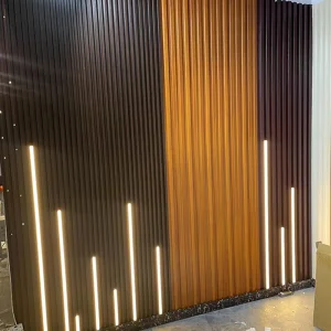 Outdoor Decorative Courtyard WPC Wall Cladding Design Co-Extrusion Panel Exterior Wall Panel WPC Ceiling Panels