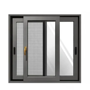 Ventanas deslizantes de color marrón de aluminio para apartamento