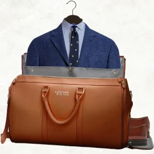 Wholesale Leather Garment Bag Large Capacity Suit Duffle Bag Manufacturers, Factories