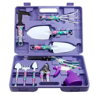 Purple Floral Tool Set