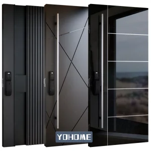 China High Quality Factory Custom Modern House Cast Aluminum Villa Entrance Main Stainless Steel Front Entry Pivot Exterior Doors