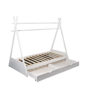 Storage Space House Bed Painting Color Customized Wooden Kids Furniture