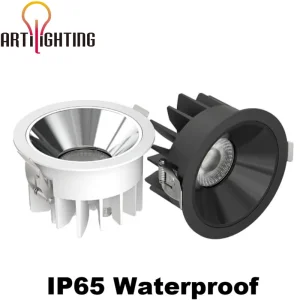 Modern LED COB Ceiling Light Recessed Aluminum Waterproof IP65 Anti-Glare Round Downlight