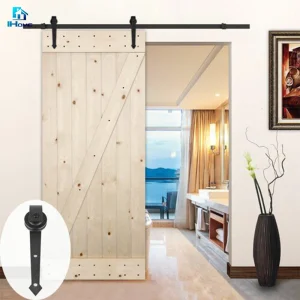 Antique Style Wooden Sliding Barn Door Hardware MDF Door