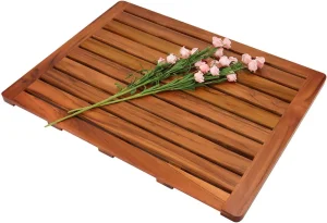 Acacia Wood, Household Simple, Bathroom, Shower Room, Non-Slip Mat, Wooden Bath Mat