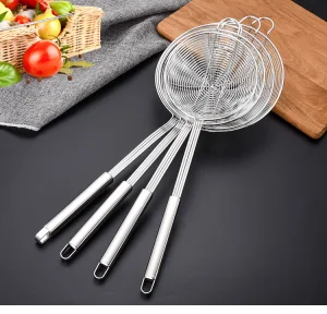 Stainless Steel Slotted Mesh Ladle Strainer for Skimmer Colander Skimming Spoon Kitchen Tools
