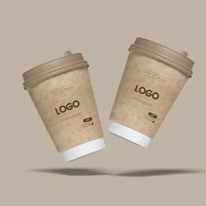 Customized Biodegradable Disposable Coffee Paper Cup Single Double Ripple Wall Paper Coffee Cups With Lids And Sleeve