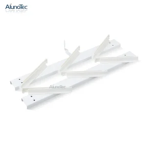 Aluno Customize Fixed Oval Blade Farm Plantation Black Aluminium Shutter Blinds Frame Louver Frames