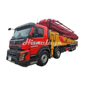 Used Volvo 5 Bridges Concrete Pump with 67m Boom Truck for Sales