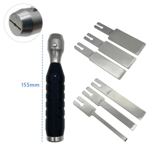 1set Modular Osteotomes Complete With 6 Blades Detachable Thin Blade Bone Knife Veterinary Orthopedic Instruments