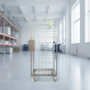 Logistics Roll Cage Trolley with Zinced Finish and Massive Capacity