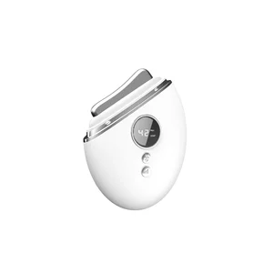 New Hand Held Highfrequency Vibration 4-in-1 Red Light LED Therapy Face Guasha Hot Compress EMS Microcurrent Facial Lift Device