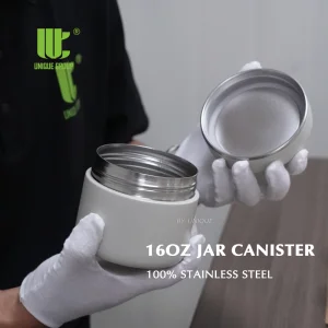 16oz Stainless Steel Pet Supplement Can For Pet Probiotic Collagen And Nutritional Powder Storage