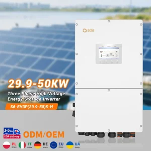 Solis S6-Eh3p (29.9-50) K-H Three Phase High Voltage Inverter 29.9K/30K/40K/50kw Hybrid Solar Inverter for Commercial Applications