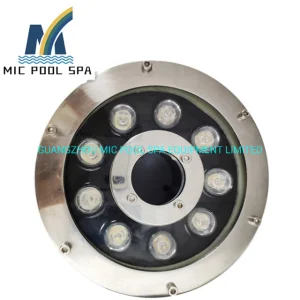 Above Ground Swimming Pool Waterproof IP68 Automatic RGB Portable Fountain Jet LED Light