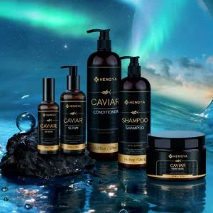 Custom Logo Salon Professional Caviar Essence Shampoo and Conditioner Luxury Caviar Hair Care Shampoo for Frizzy Damaged Hair