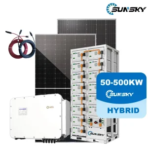 100kw 200kwh sistema de almacenamiento de energía solar capaz de funcionar fuera de la red contenedor Bess para áreas remotas
