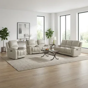 Conjunto de Sofás Recliners Elétricos Modernos