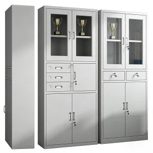 Metal Office File Cabinet with 2 Doors and Steel Drawers Storage Drawer Chest for Office Equipment Organization
