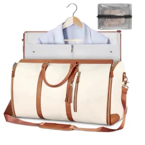 Bolsas de viaje de lona impermeable de PU personalizadas con pouch para zapatos, maletas colgantes para viajes