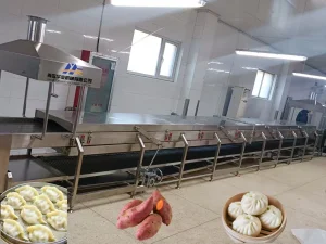 Steamed Dumpling Tunnel-Type Cooking Line