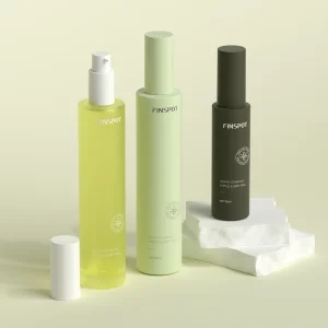 Custom Matte Green Skincare Glass Bottles