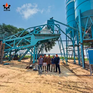 SDDOM YHZS50 Mobile Concrete Batching Plant