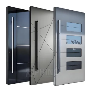Modern American Design 3D Carving Steel Security Door