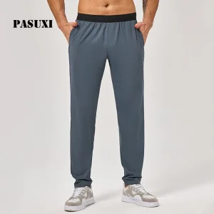 PASUXI Regular Fit Straight Leg Jogger Pants