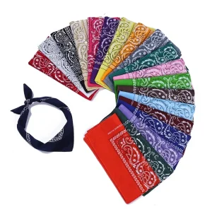Factory Wholesale Custom Printed 100% Cotton Ice Silk Polyester Bandanas Sport Headwear Bandana