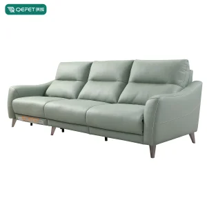European Green Leather Daybed