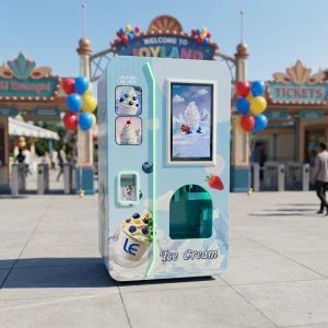 OEM ODM Manufacture Fully Soft Ice Cream ROBOT Machine Commercial Intelligent Full Automatic Ice Cream Vending Machine